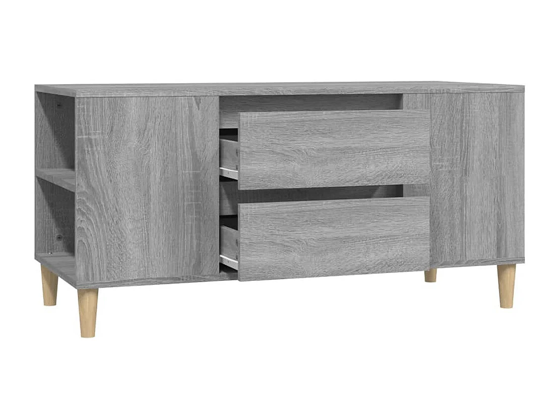 Meuble TV Sonoma gris 102x44,5x50 cm Bois d'ingénierie