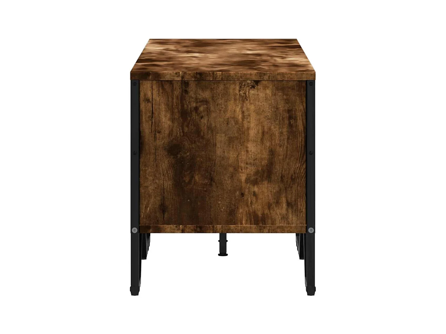 Meuble TV chêne fumé 122x34x41 cm bois d'ingénierie