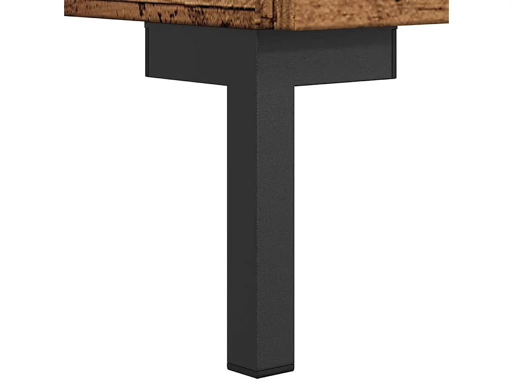 Meuble TV vieux bois 150x30x50 cm bois d'ingénierie