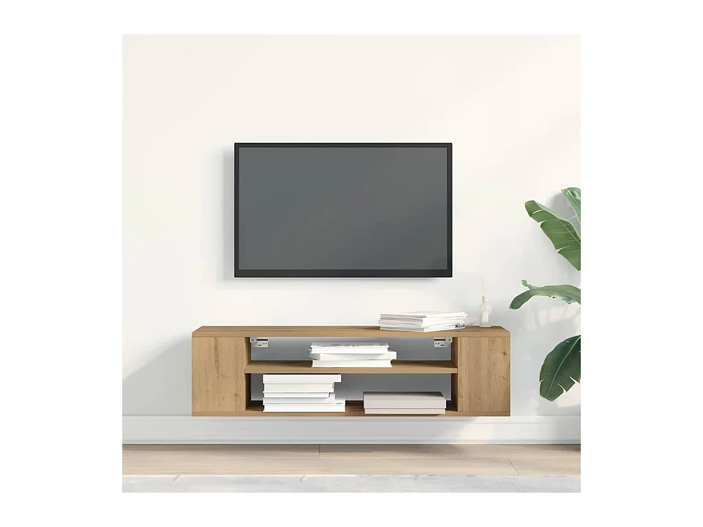 Meuble TV Beige 100 x 30 x 26,5 cm Bois d'ingénierie