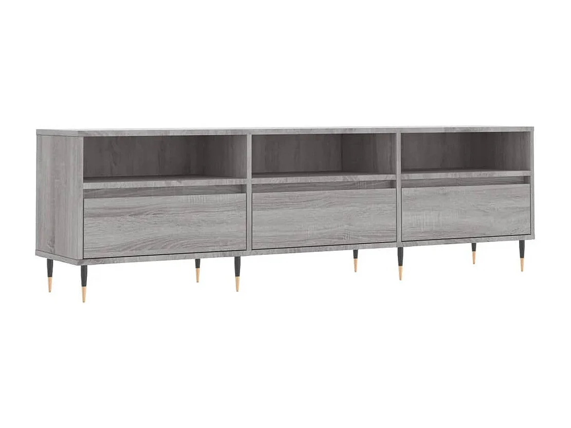 Mobile TV grigio Sonoma 150x30x44,5 cm in legno ingegnerizzato