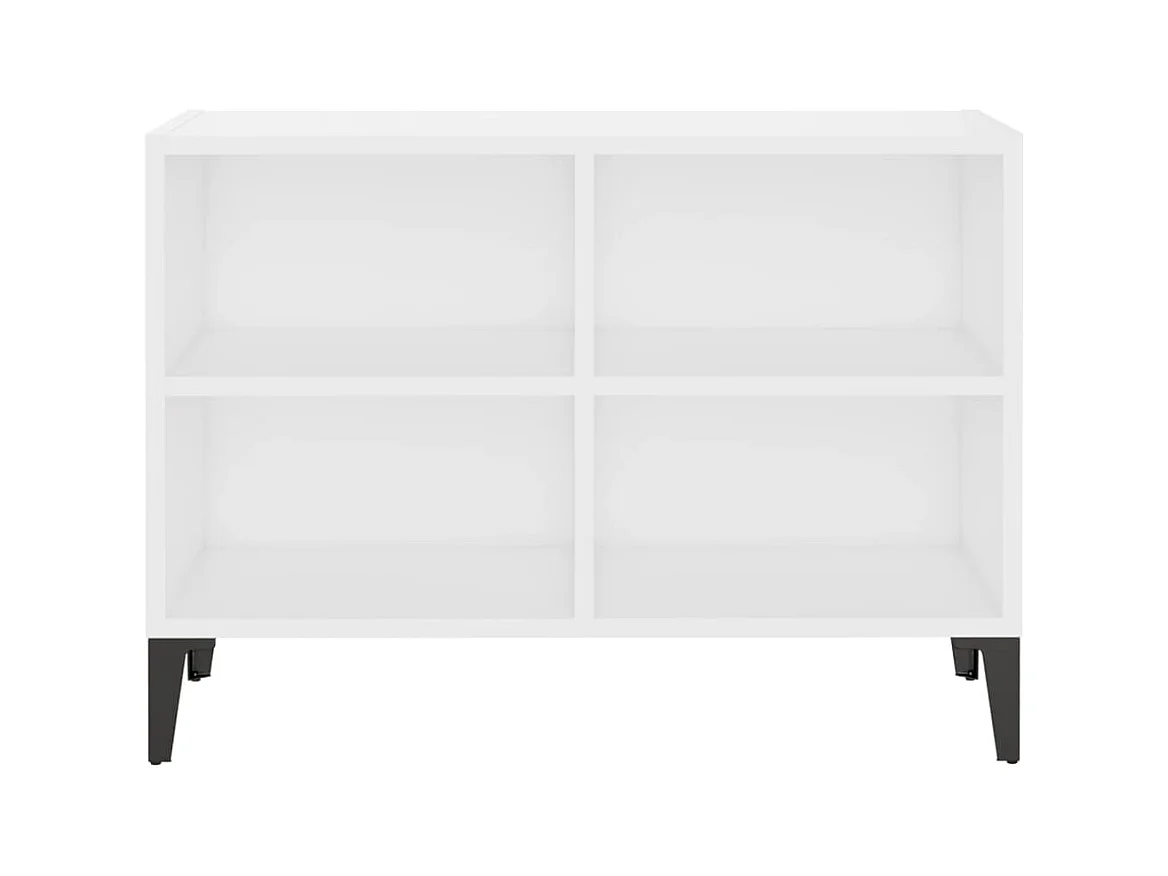 Meuble TV avec pieds en métal Blanc 69,5x30x50 cm