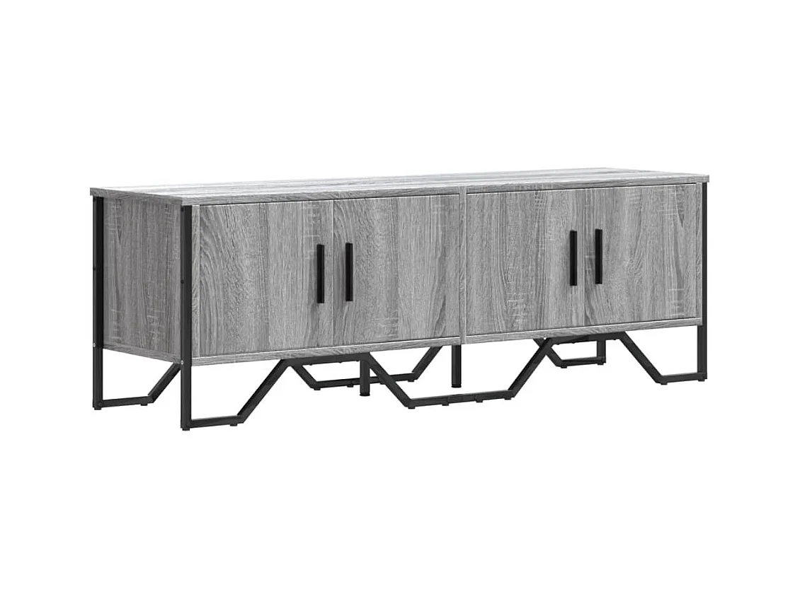 Meuble TV sonoma gris 122x34x41 cm bois d'ingénierie