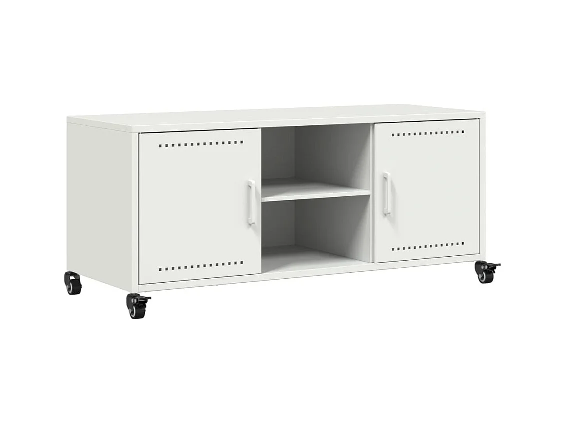 Witte tv-kast 100,5x39x43,5 cm staal