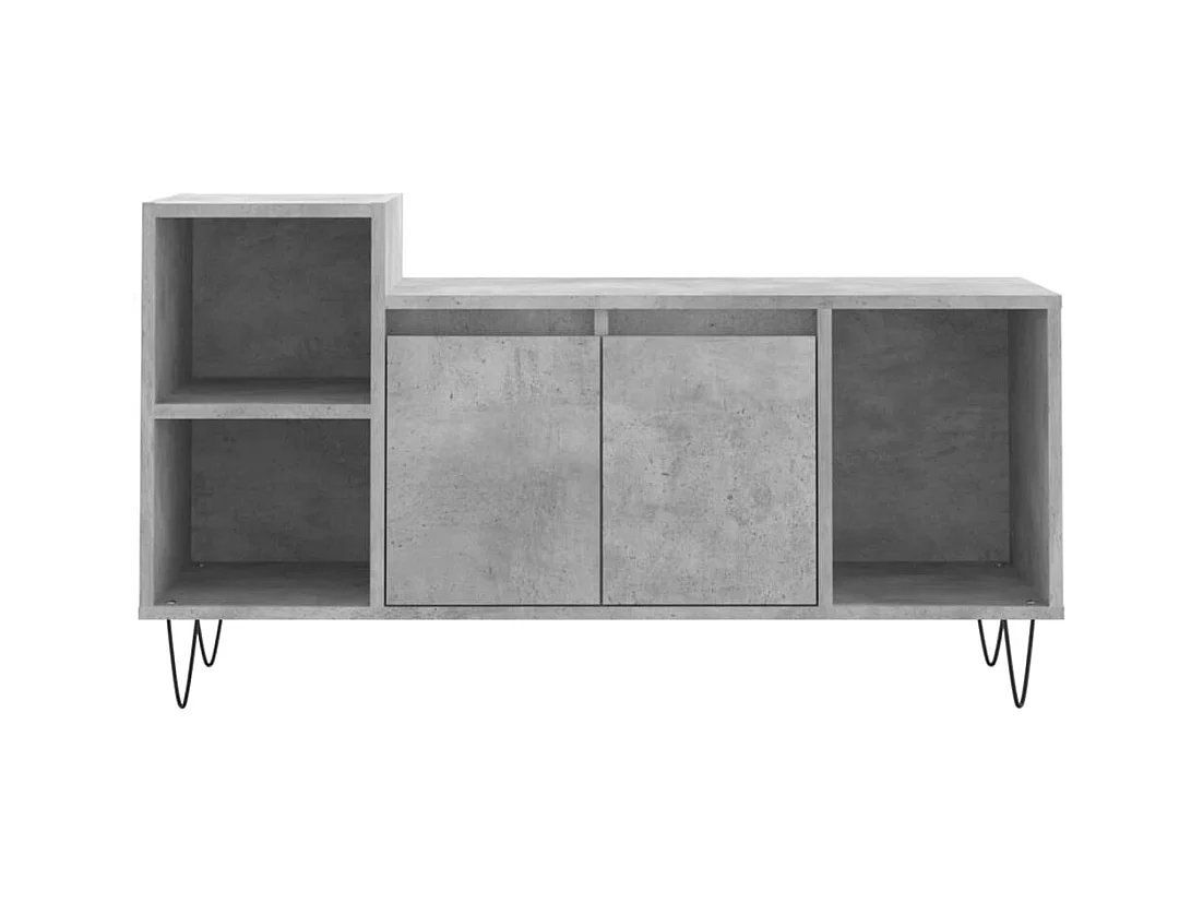 Meuble TV Gris béton 100x35x55 cm Bois d'ingénierie