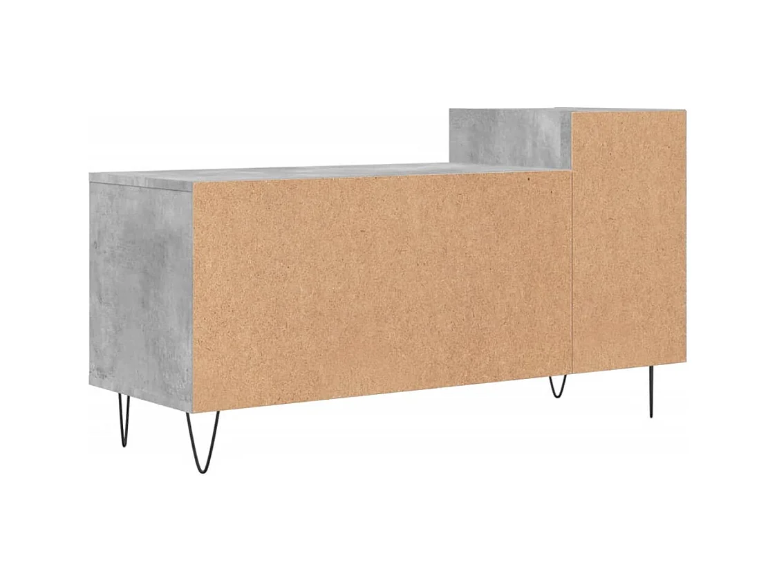 Meuble TV Gris béton 100x35x55 cm Bois d'ingénierie