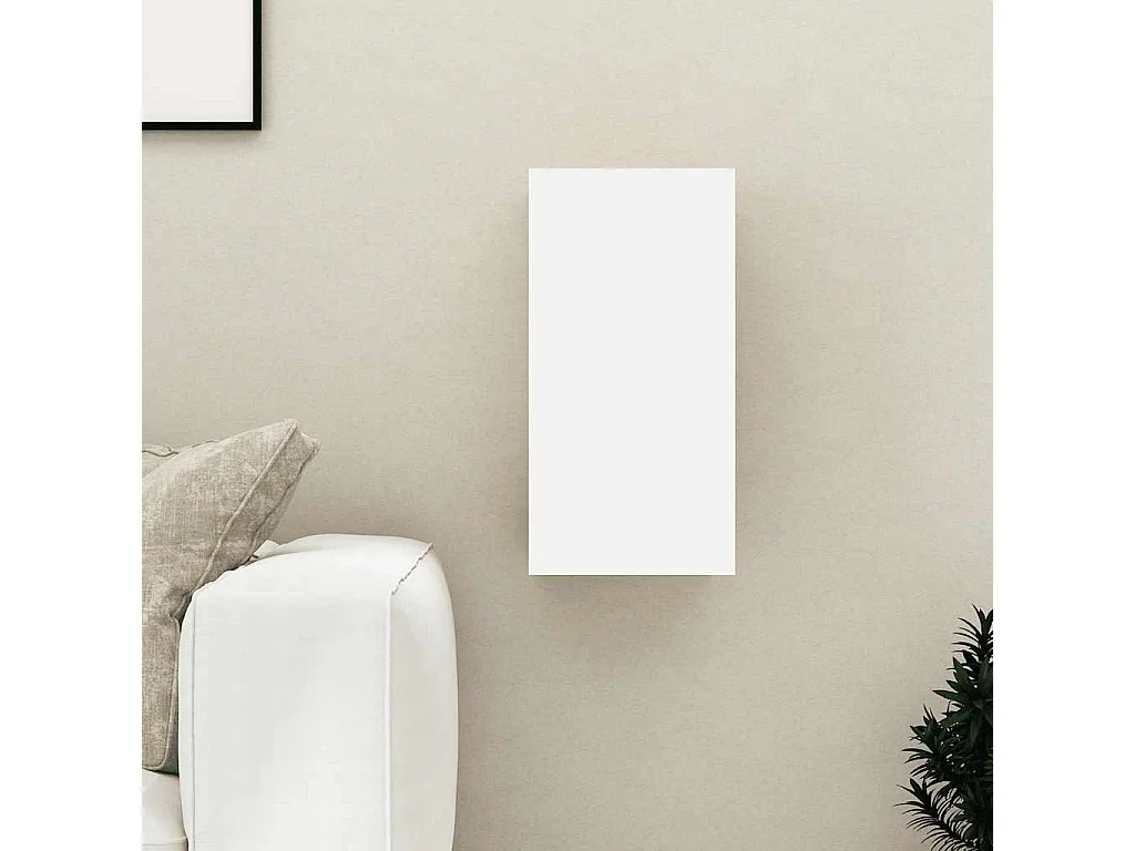 Meuble TV Blanc et chêne sonoma 30,5x30x60 cm Bois d’ingénierie