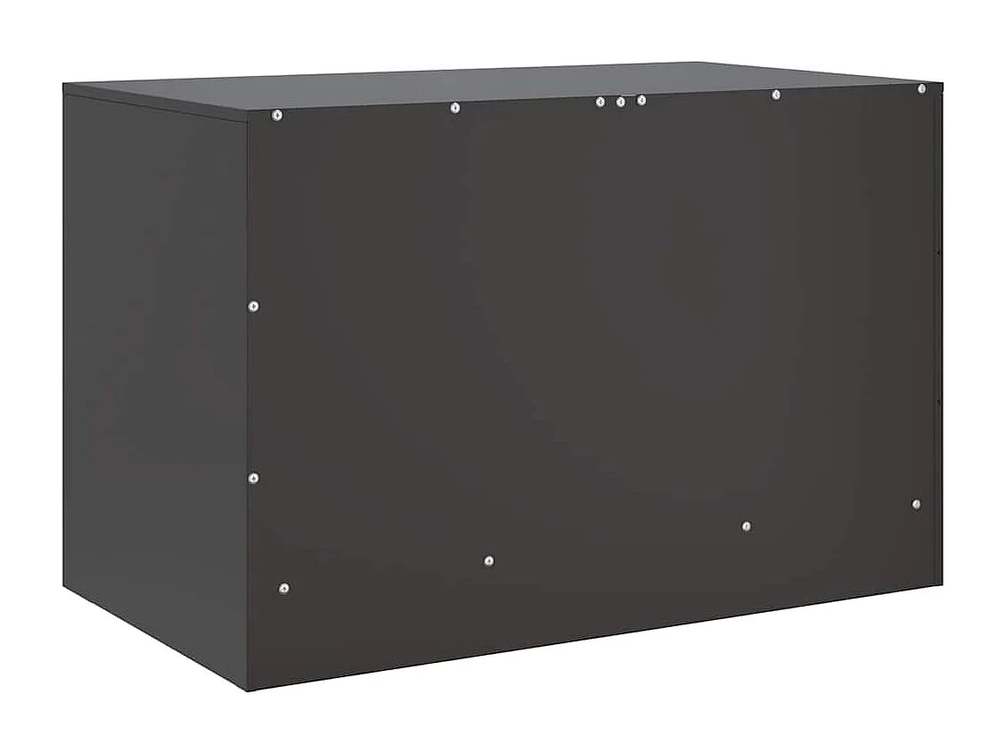 Meuble TV noir 67x39x44 cm acier