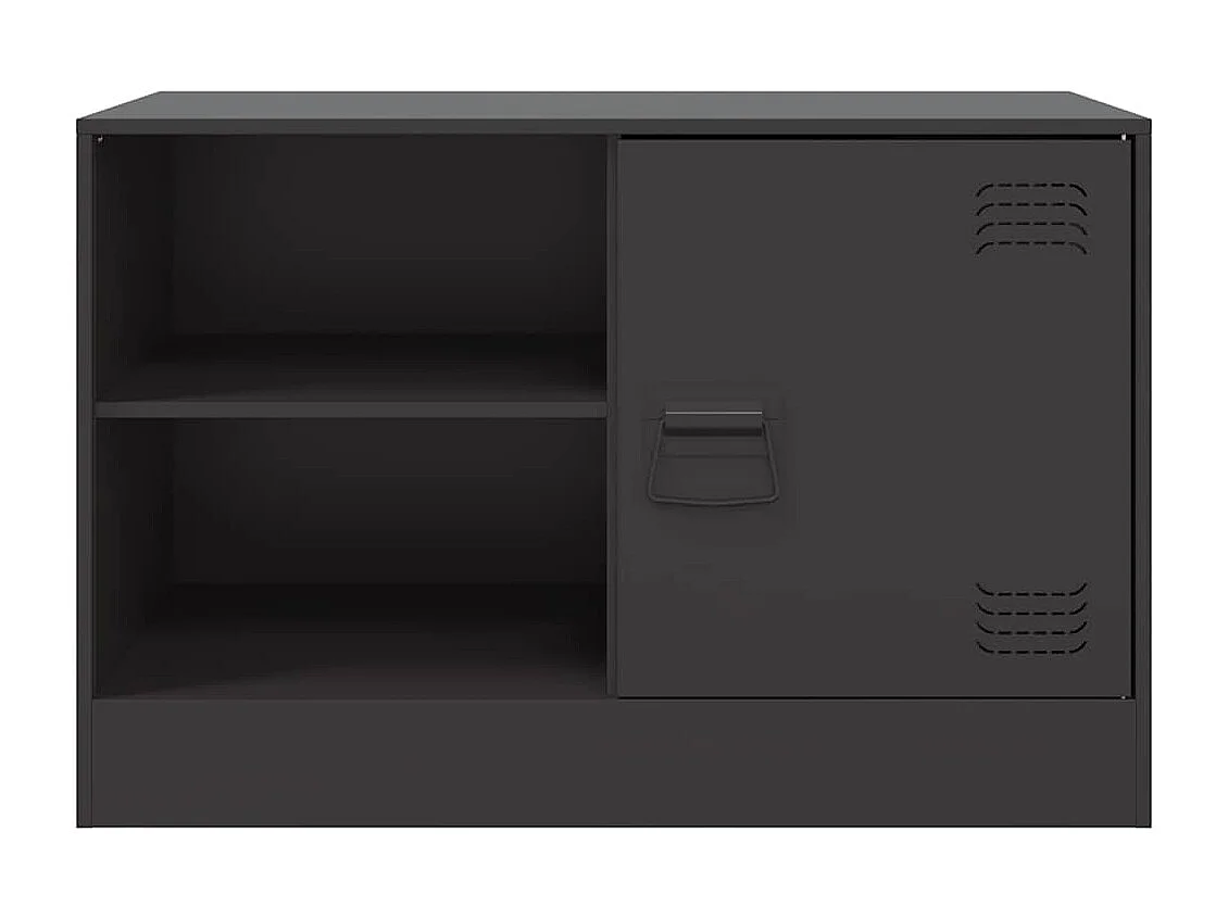 Meuble TV noir 67x39x44 cm acier