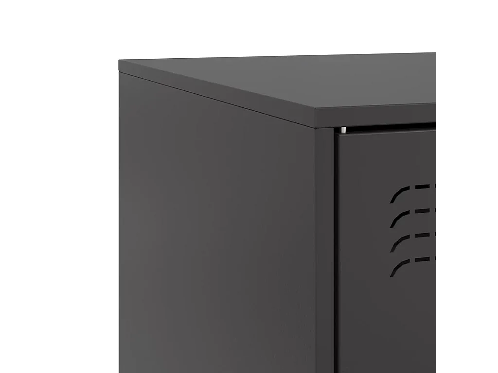 Meuble TV noir 67x39x44 cm acier