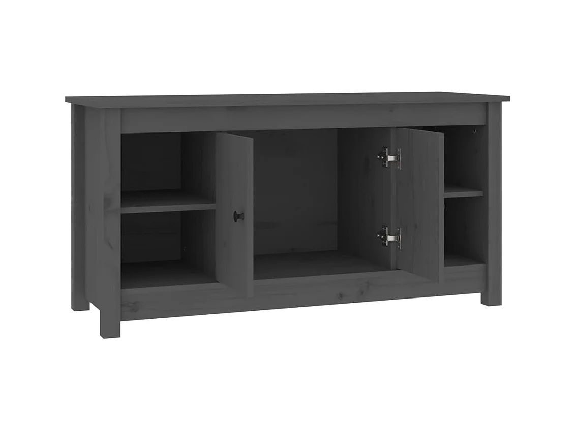 Grijze tv-kast 103x36,5x52 cm Massief grenenhout