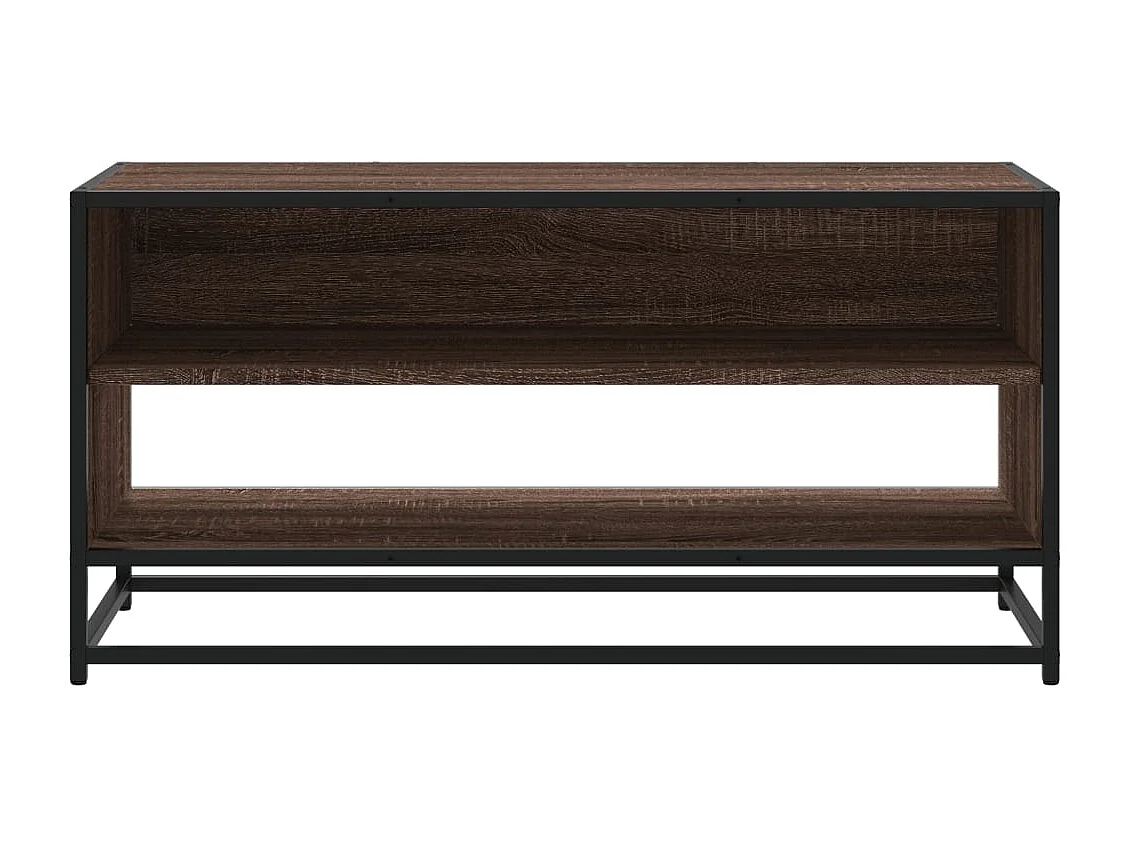 Meuble TV chêne marron 91x40x46 cm bois d'ingénierie et métal