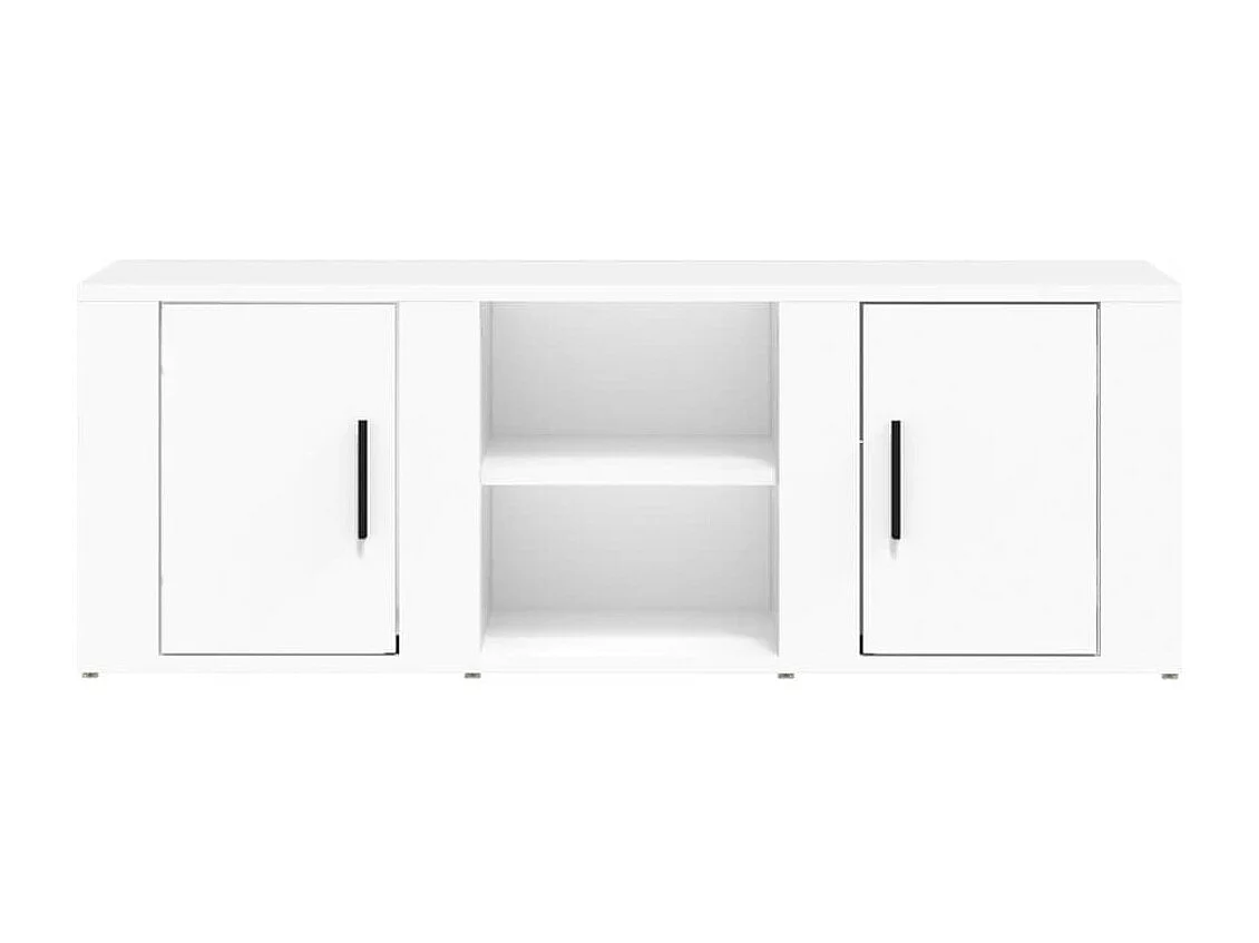 Meuble TV Blanc 100x31,5x35 cm Bois d'ingénierie