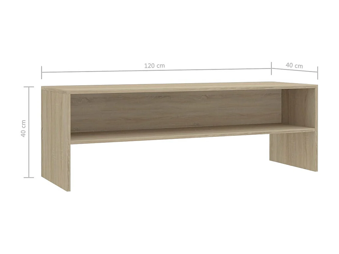Mobile TV in rovere Sonoma 120x40x40 cm in legno ingegnerizzato