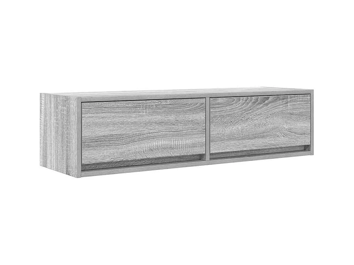 Meuble TV Gris Sonoma 100x31x25,5 cm en Bois d'ingénierie