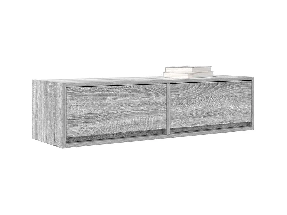 Meuble TV Gris Sonoma 100x31x25,5 cm en Bois d'ingénierie