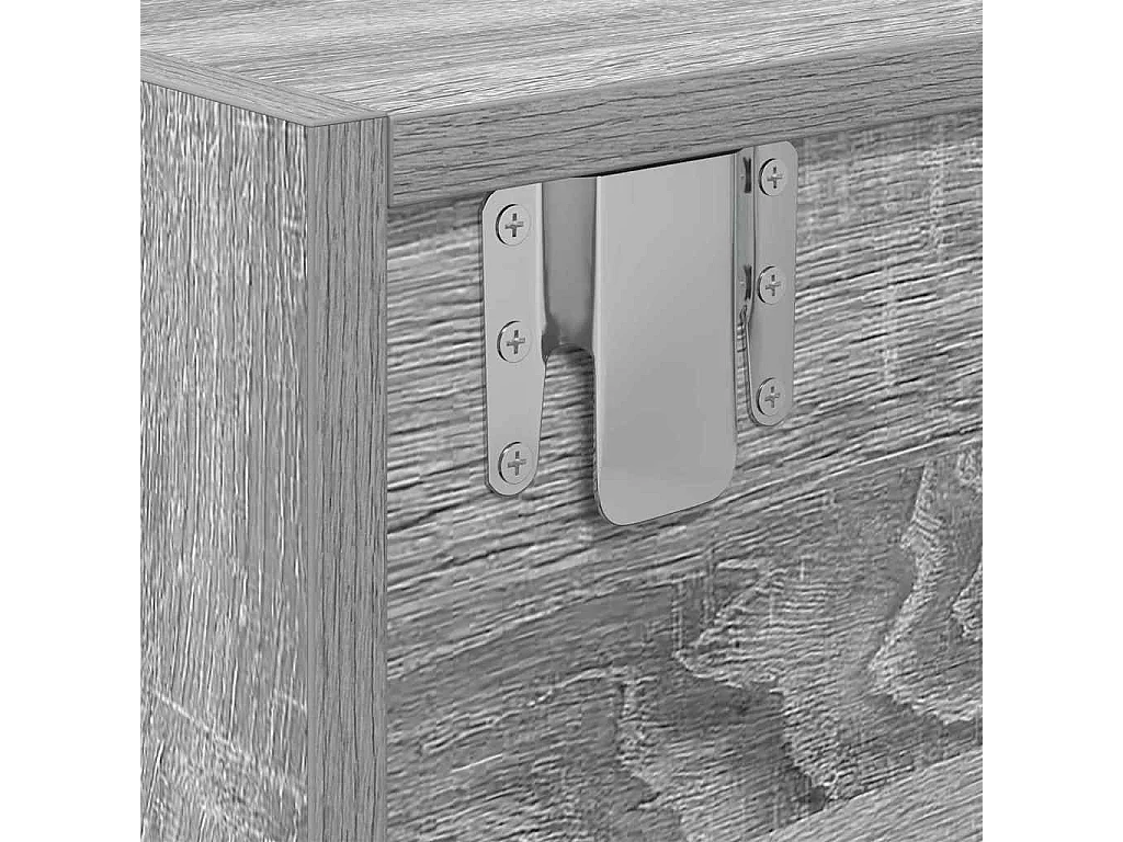 Meuble TV Gris Sonoma 100x31x25,5 cm en Bois d'ingénierie