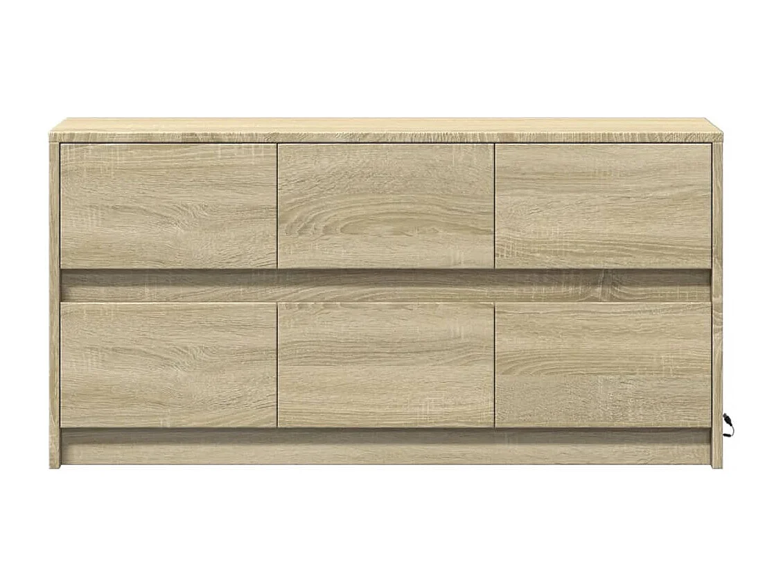 Meuble TV avec LED chêne sonoma 100x34x50 cm bois d'ingénierie