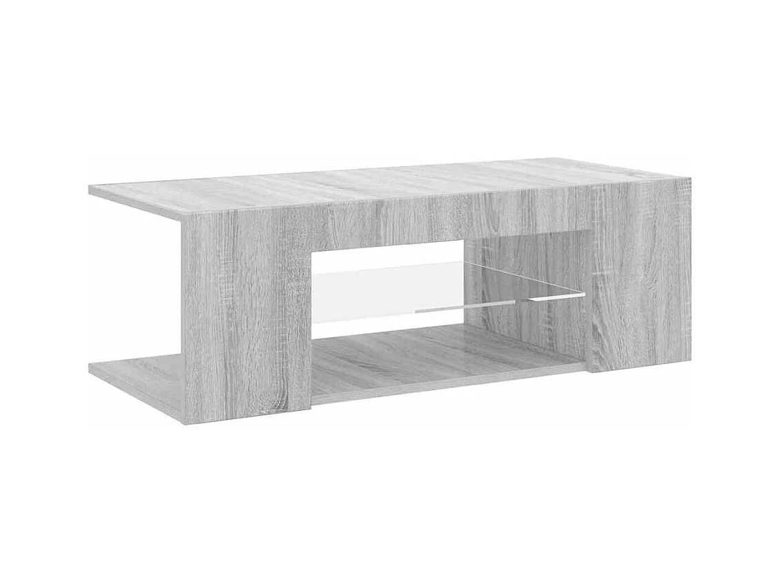 Meuble TV avec lumières LED Sonoma gris 90x39x30 cm