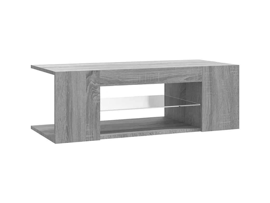 Meuble TV avec lumières LED Sonoma gris 90x39x30 cm