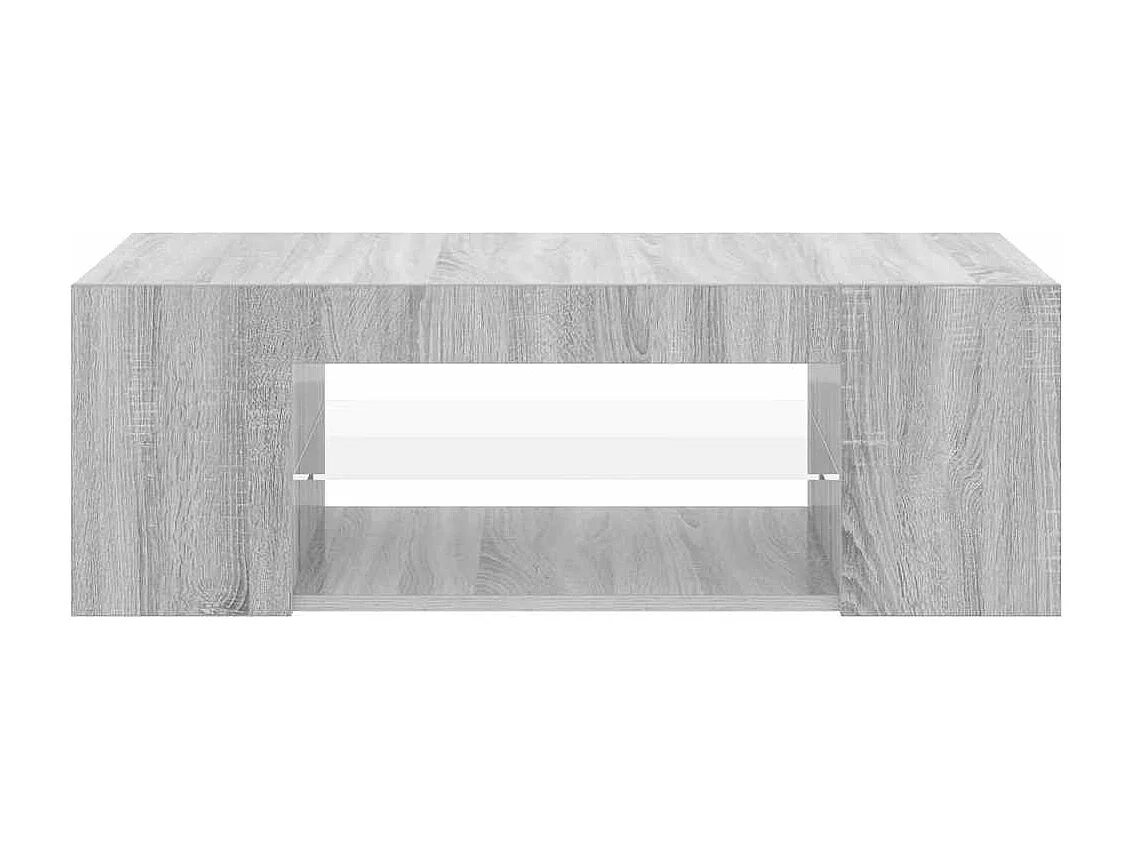 Meuble TV avec lumières LED Sonoma gris 90x39x30 cm