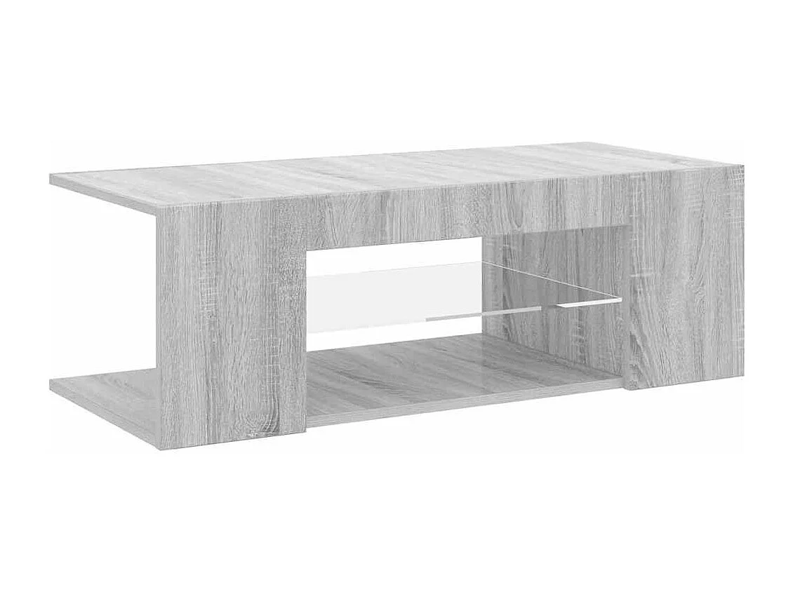 Meuble TV avec lumières LED Sonoma gris 90x39x30 cm