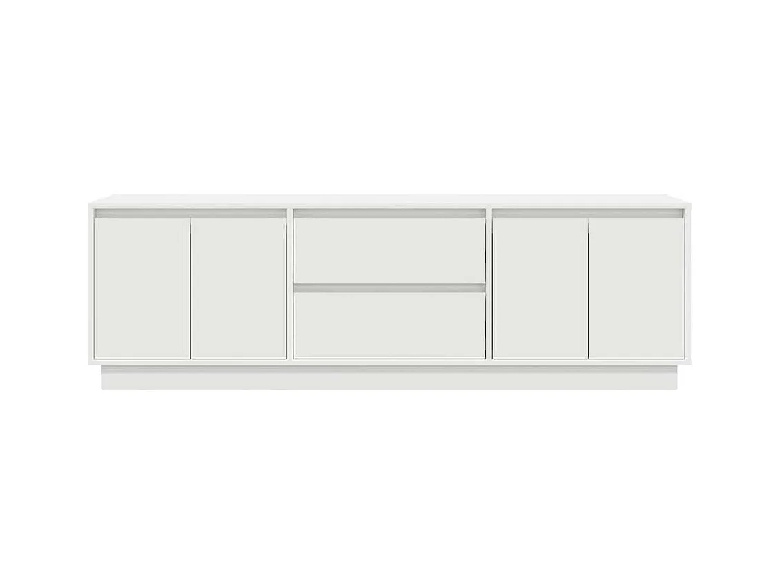 Meuble TV avec lumières LED blanc 160,5x41x50 cm