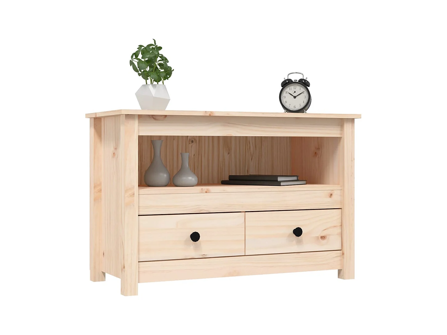 Meuble TV 79x35x52 cm Bois de pin massif