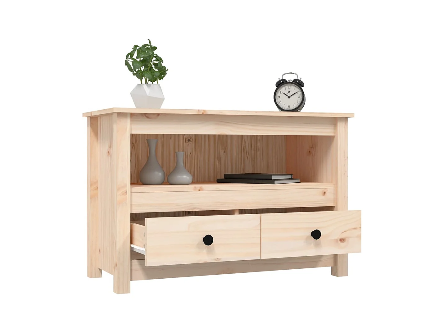 Meuble TV 79x35x52 cm Bois de pin massif