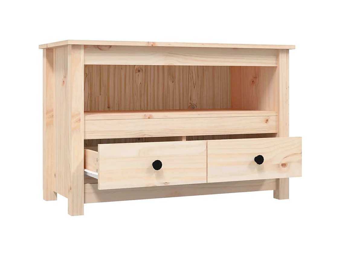 Meuble TV 79x35x52 cm Bois de pin massif