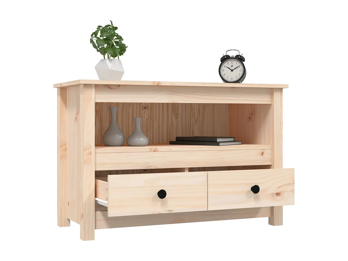 Meuble TV 79x35x52 cm Bois de pin massif