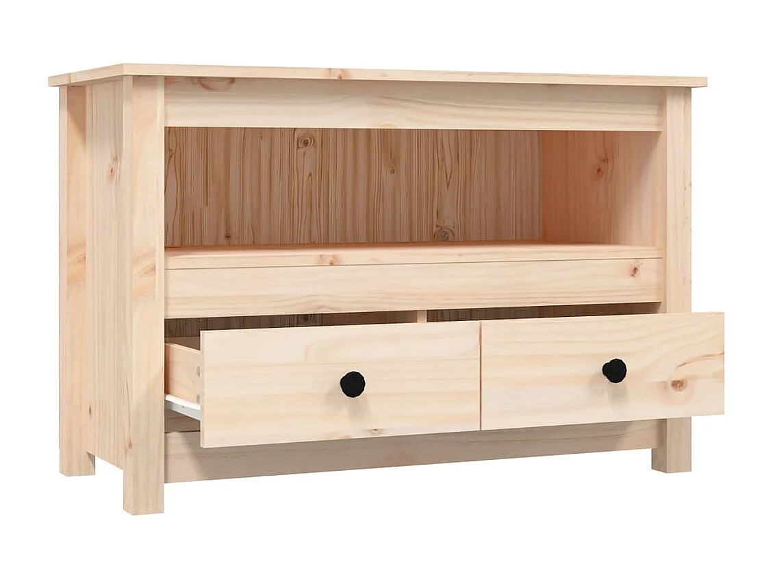 Meuble TV 79x35x52 cm Bois de pin massif