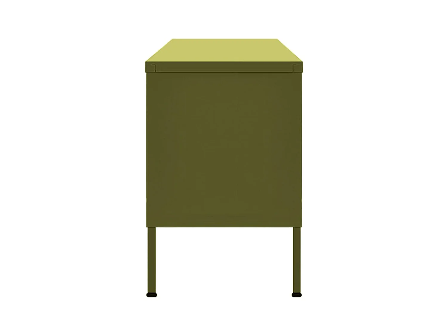 Mobile TV Verde Oliva 105x35x50 cm Acciaio