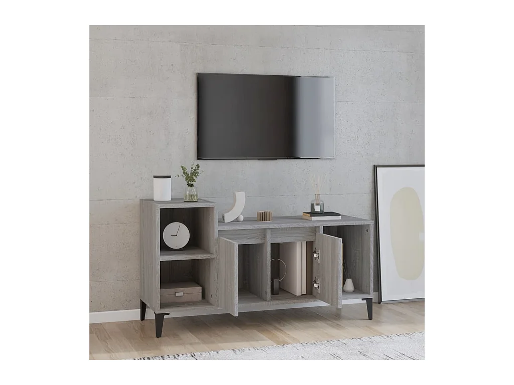 Meuble TV Sonoma gris 100x35x55 cm Bois d'ingénierie