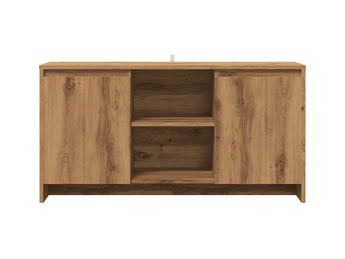 Meuble TV chêne artisanal 102x37,5x52,5 cm bois d'ingénierie