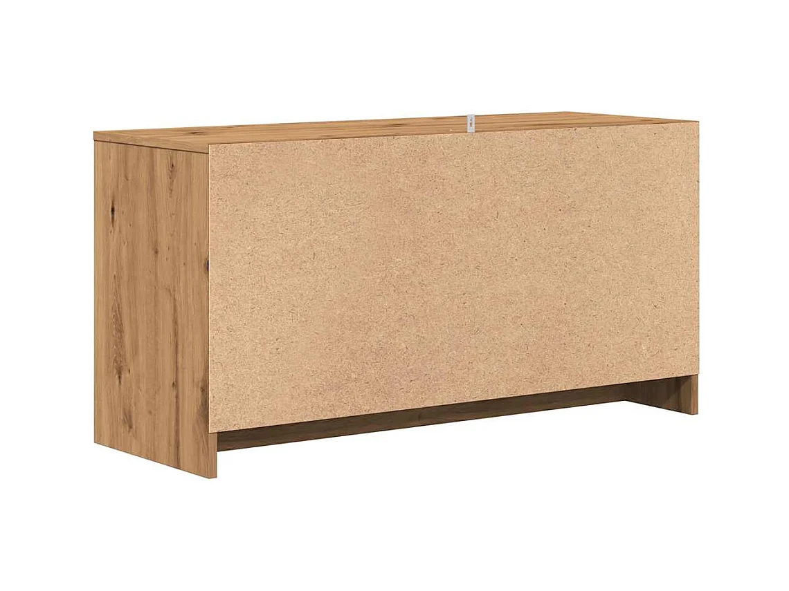 Meuble TV chêne artisanal 102x37,5x52,5 cm bois d'ingénierie