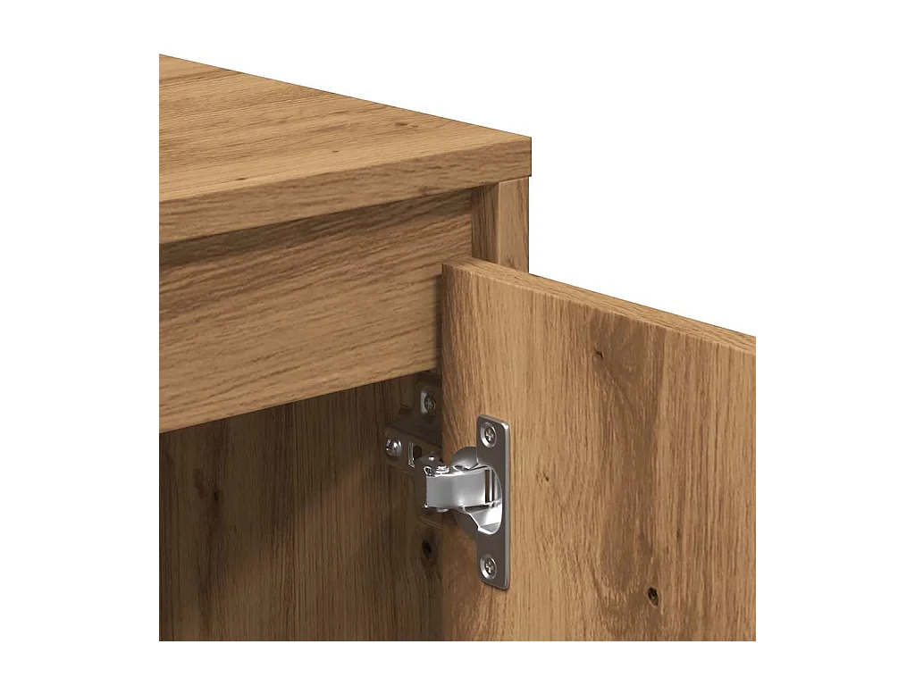 Meuble TV chêne artisanal 102x37,5x52,5 cm bois d'ingénierie