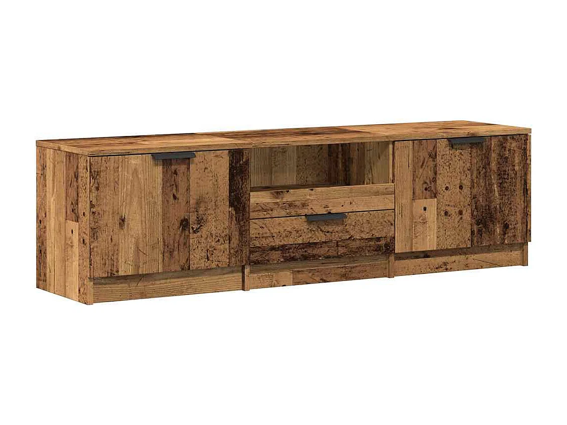 Meuble TV vieux bois 140x35x40 cm bois d'ingénierie
