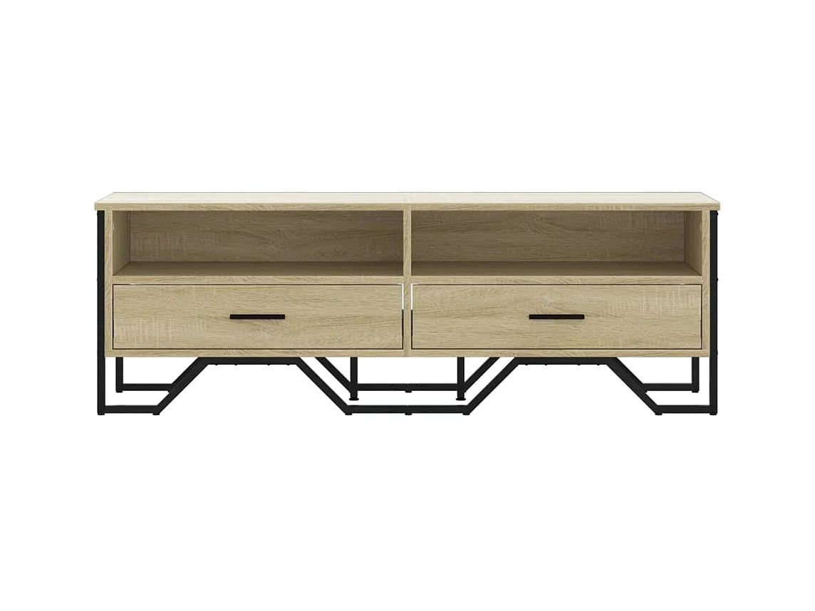 Meuble TV chêne sonoma 122x34x41 cm bois d'ingénierie