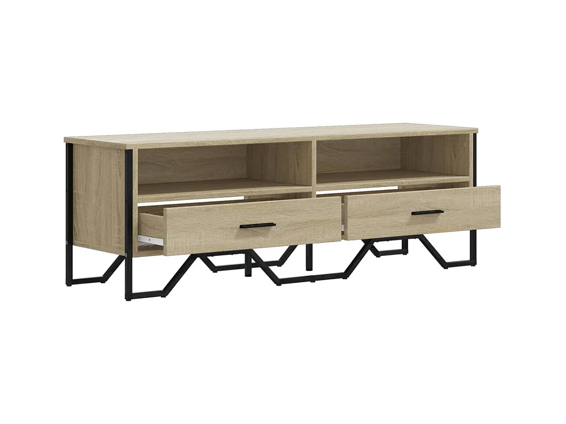 Meuble TV chêne sonoma 122x34x41 cm bois d'ingénierie