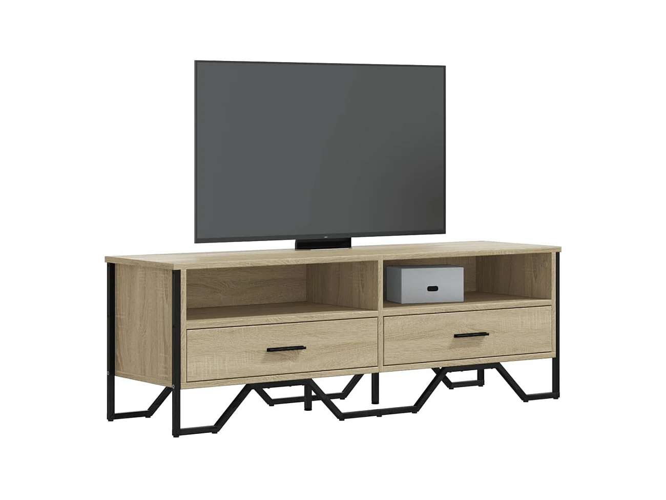 Mobile TV in rovere Sonoma 122x34x41 cm in legno ingegnerizzato