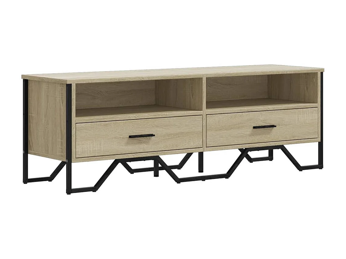 Meuble TV chêne sonoma 122x34x41 cm bois d'ingénierie
