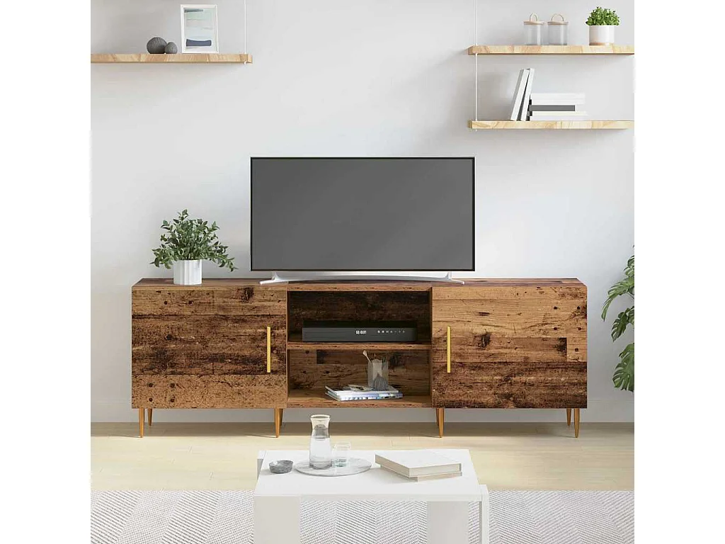 Mobile TV in legno antico 150 x 30 x 50 cm Legno ingegnerizzato