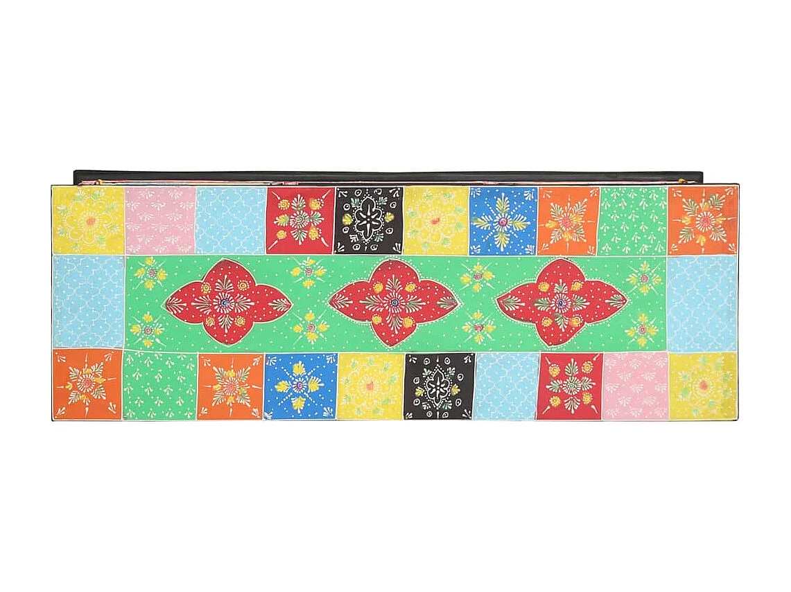 Meuble TV Multicolore 100 x 35 x 50 cm Bois de manguier massif