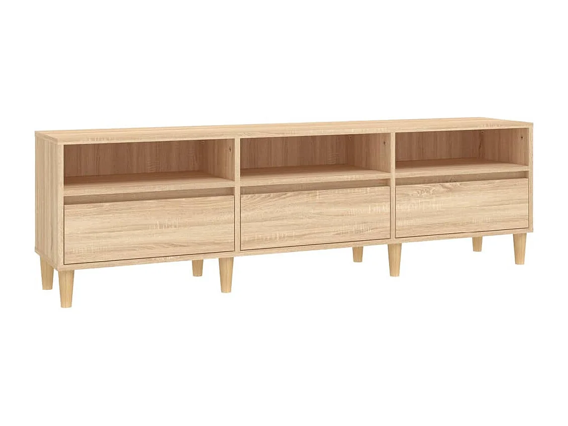 Meuble TV chêne sonoma 150x30x44,5 cm bois d'ingénierie