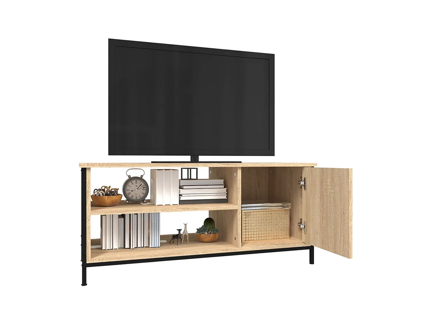 Meuble TV chêne sonoma 100x40x45 cm bois d'ingénierie