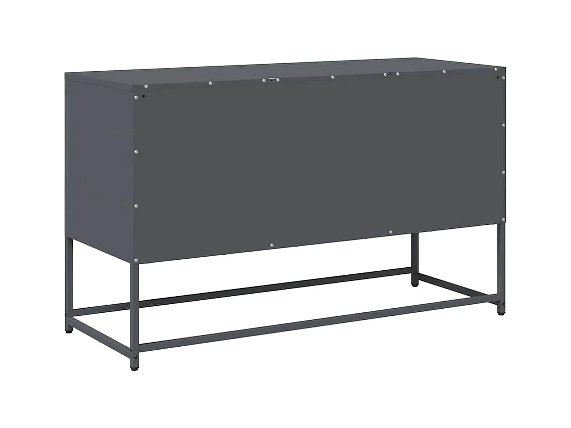 Meuble TV anthracite 100,5x39x60,5 cm acier