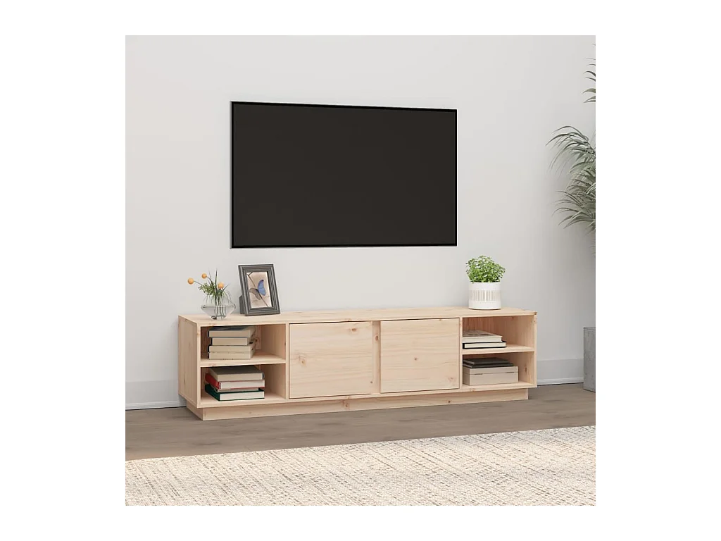 TV-Schrank 156x40x40 cm Massivholz Kiefer
