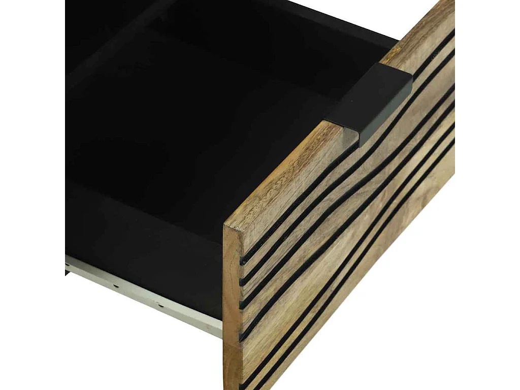 Cabinet TV Marron 70 x 33 x 46 cm bois de manguier massif