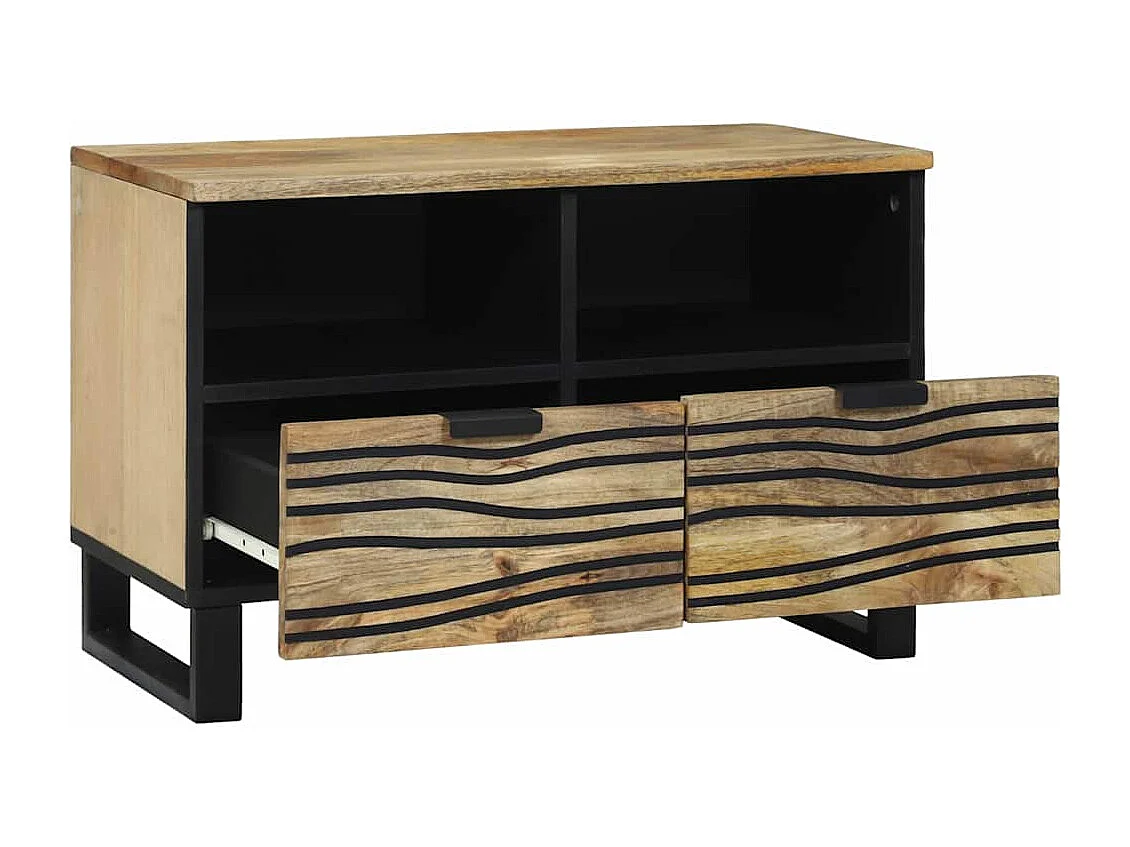 Cabinet TV Marron 70 x 33 x 46 cm bois de manguier massif